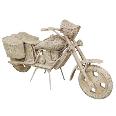 Life Size Wicker Rattan Motorcycle