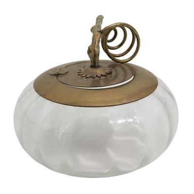 Murano Glass & Brass Mounted Gourd