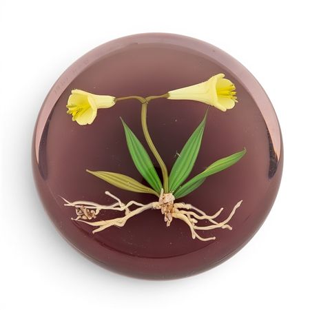 Orchid Glass Paperweight
