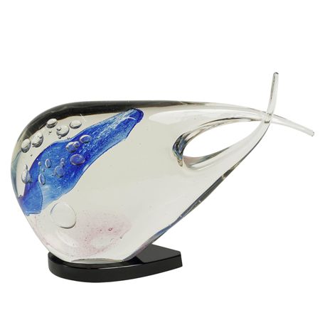 Murano Glass Large Whale Sculpture