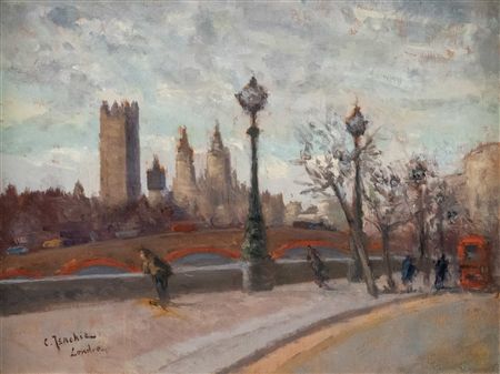 Admiring the Thames by Constantin Isachie Popescu - Auction record, sale price, and art valuation. Compare with similar artists and explore comparable artworks.