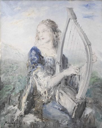 "Girl with Harp"