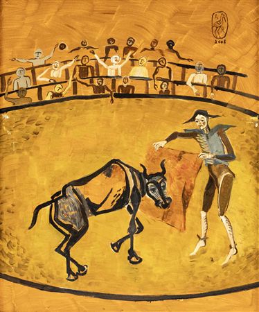 "Warm Atmosphere - from Bullfight cycle" by Ana Ilfoveanu - Auction record, sale price, and art valuation. Compare with similar artists and explore comparable artworks.