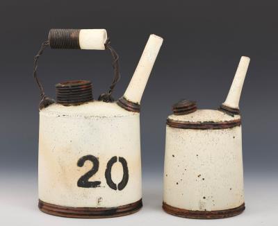 Oil Cans (Abstract stoneware sculptures) (2)