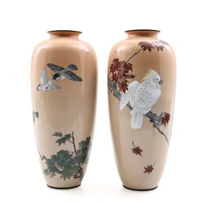 Silver Wire and Wireless Cloisonne Vases