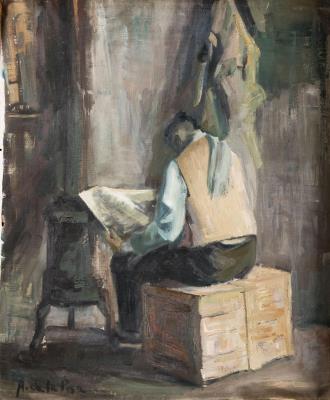 Reading by the stove