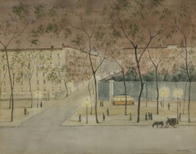 Paseo del Prado, 1963 by Juan Esplandiu - Auction record, sale price, and art valuation. Compare with similar artists and explore comparable artworks.