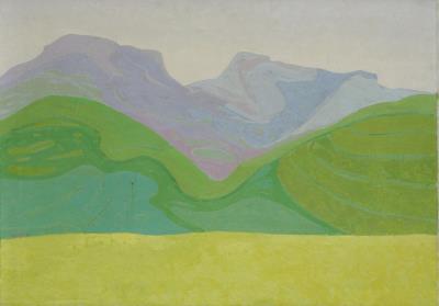 Mountains and Fields, 1976 by Manuel Martos - Auction record, sale price, and art valuation. Compare with similar artists and explore comparable artworks.