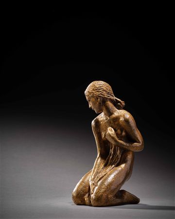 Naked young girl crouching by Igor von Jakimow - Auction record, sale price, and art valuation. Compare with similar artists and explore comparable artworks.