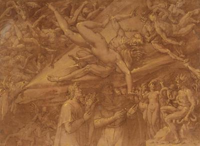 Dante and Virgil at the Minos Tribunal