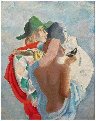Harlequin, Columbine and Pierrot