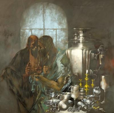 Merchants II by Ovidiu Oprea - Auction record, sale price, and art valuation. Compare with similar artists and explore comparable artworks.
