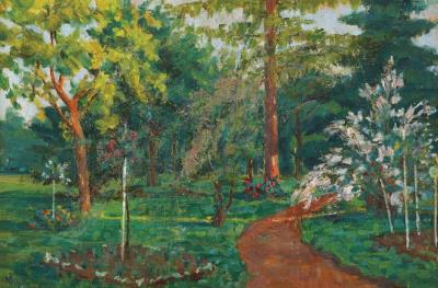 Summer Garden (On the back: study for the portrait "Day Laborer Janica") by Nasta Rojc - Auction record, sale price, and art valuation. Compare with similar artists and explore comparable artworks.