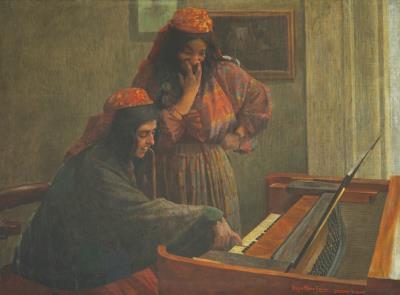 Gypsy Girls on Piano by Joso Buzan - Auction record, sale price, and art valuation. Compare with similar artists and explore comparable artworks.
