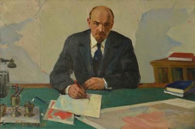 Lenin in the cabinet by V Sitnik - Auction record, sale price, and art valuation. Compare with similar artists and explore comparable artworks.