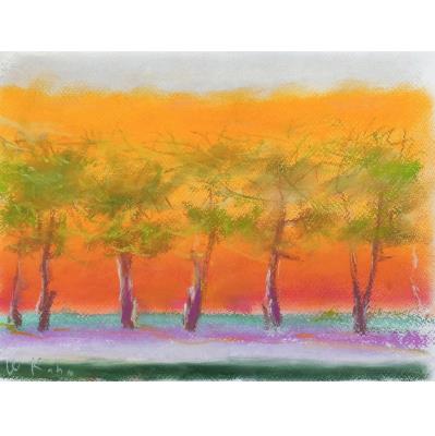 Sunset with Trees (Orange)