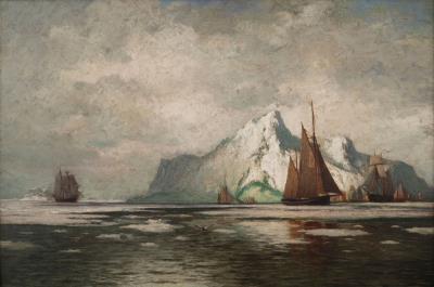Ships amid Icebergs, Baffins Bay, Greenland