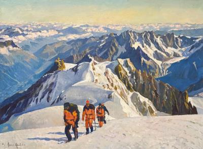 Mountaineers in the high mountains by Aimice Hachelet - Auction record, sale price, and art valuation. Compare with similar artists and explore comparable artworks.