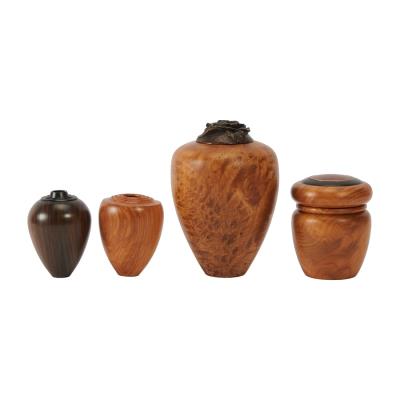 Four Turned Wood Vessels