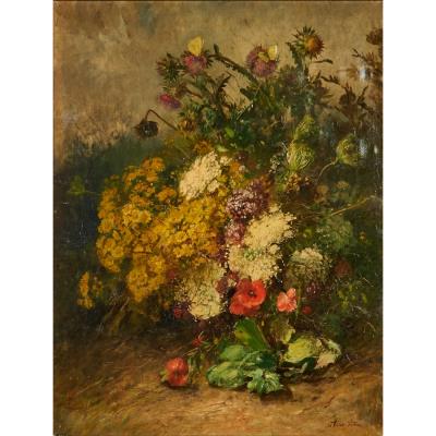 Wild Flowers with Butterflies