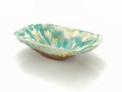 Turquoise Glaze Ceramic Bowl