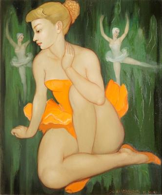 Simone (?) au tutu orange, 14.XI.60 by Xavier Langlais - Auction record, sale price, and art valuation. Compare with similar artists and explore comparable artworks.