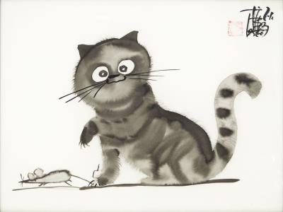 The cat is the mouse