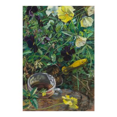 Pansies, Trowel and Coffee