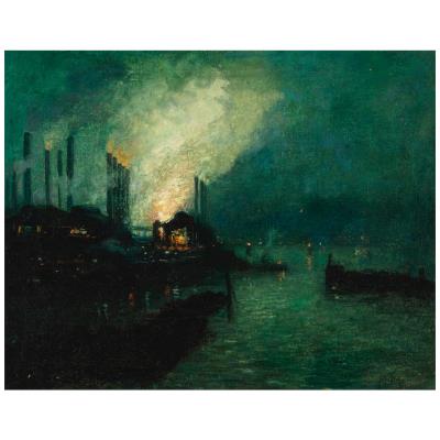 Pittsburgh Steel Mills at Night