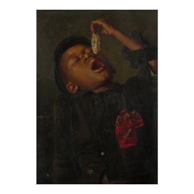 Boy Eating Oyster