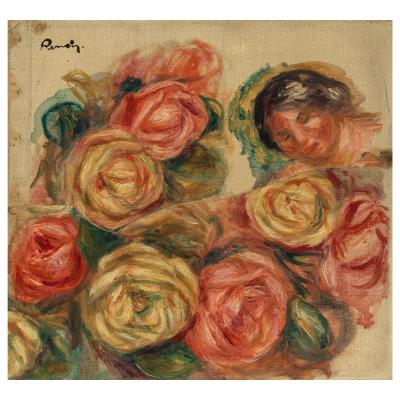 Roses and head of Gabrielle