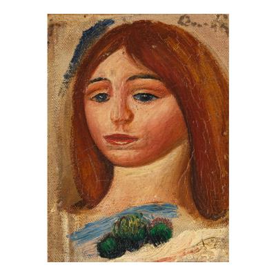 Head of Woman and Landscape (also titled The Italian Girl)