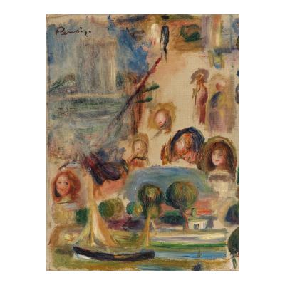 Study of heads and landscapes, La Rochelle
