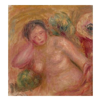 Nude woman seated (fragment)