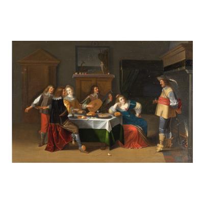 Elegant company in an interior