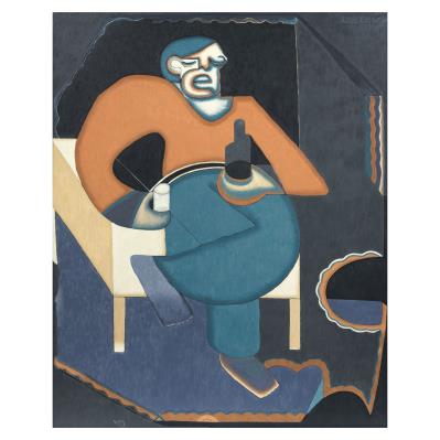 Man with glass of beer