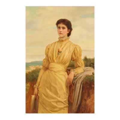 The lady in the yellow dress