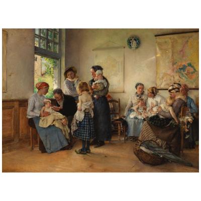 La Vaccination by Pascal Adolphe Jean Dagnan-Bouveret - Auction record, sale price, and art valuation. Compare with similar artists and explore comparable artworks.