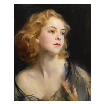 Portrait of Helen Beatrice Myfanwy Hughes, three quarter profile