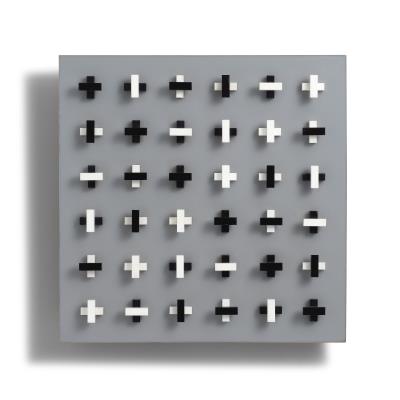 System of six elements on grey