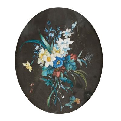 Still Life of Flowers and a Dragonfly