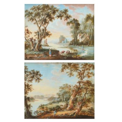 Arcadian Landscape with Figures (2)