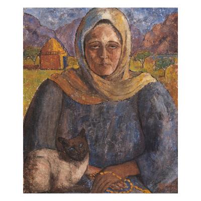 Fellaha with Cat