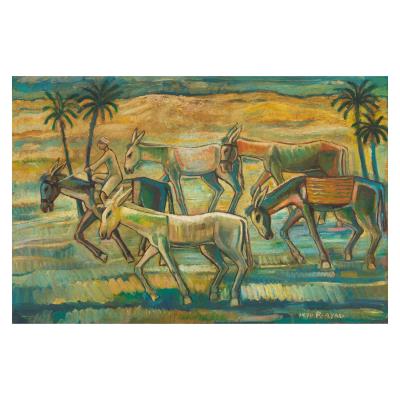 The Donkeys by Ragheb Ayad - Auction record, sale price, and art valuation. Compare with similar artists and explore comparable artworks.