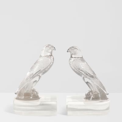 Pair of Faucon Mounted as Bookends (2)