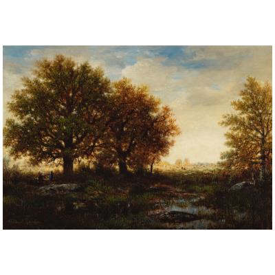 Figures in a Clearing (Twilight)