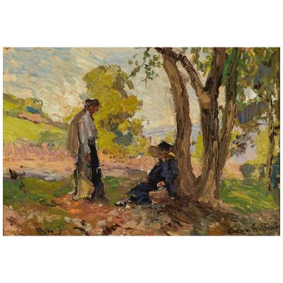 Hazy Landscape, Summer Afternoon, and Woman at Laguna Beach (a group of three)