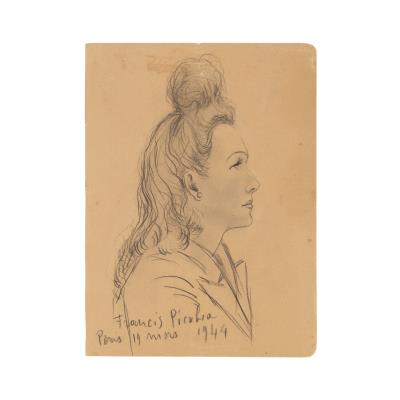 Sans titre (Femme de profil au chignon)