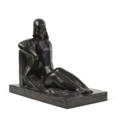 Seated Woman, Leaning on Her Elbow