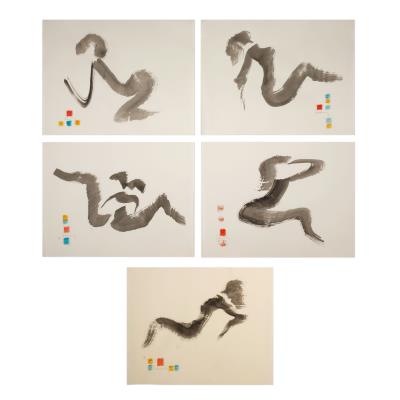 Five nude drawings